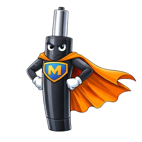 Supermax, la mascota de Servicios Max — servicio de reparación de sillas en Guatemala